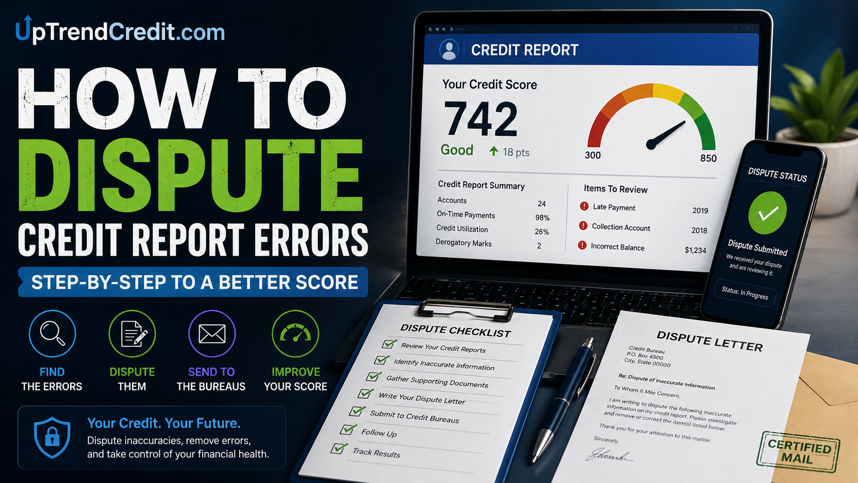 How to dispute credit report errors — step-by-step guide